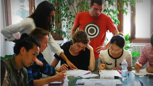 Clases de italiano en el Centro Machiavelli.