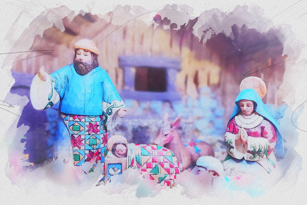 José, la Virgen y el Niño lucen sus mejores galas patchwork